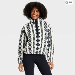 NWT High Pile 1/2 Zip Pullover Fleece